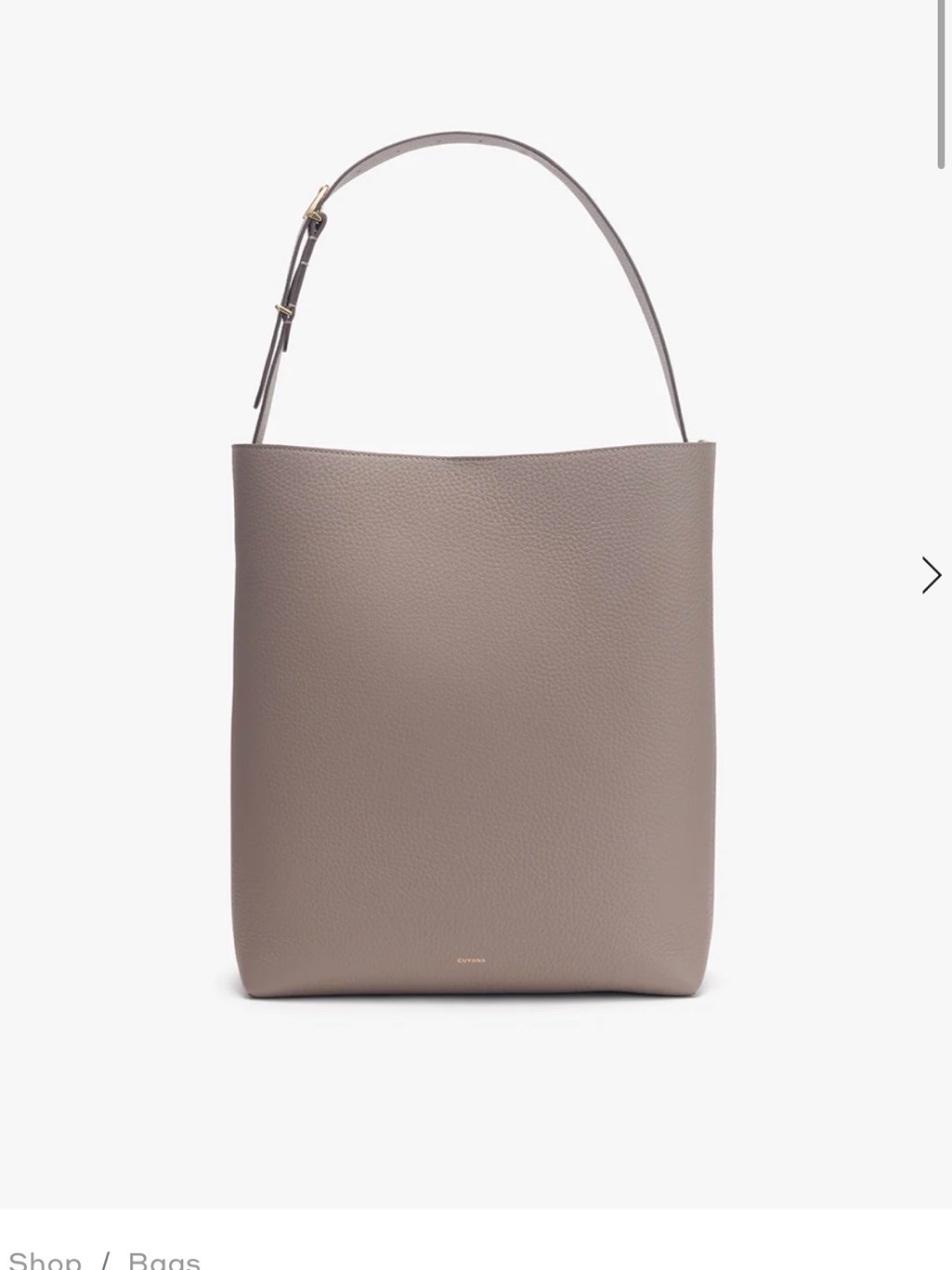 Cuyana Pebbled Leather Oversized Linea Shoulder Tote Bag Fits Laptop In Sleeve